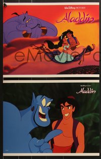 7f0637 ALADDIN 8 LCs 1992 classic Disney Arabian cartoon, great images of Prince Ali & Jasmine!