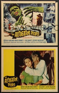 7f0092 ALLIGATOR PEOPLE 8 LCs 1959 Lon Chaney, Beverly Garland's honeymoon turned into a nightmare!