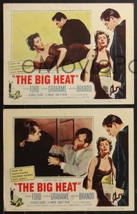 7f0649 BIG HEAT 8 LCs 1953 Glenn Ford & sexy Gloria Grahame, Fritz Lang noir!