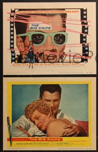 7f0650 BIG KNIFE 8 LCs 1955 Robert Aldrich, great images of movie star Jack Palance, Ida Lupino!