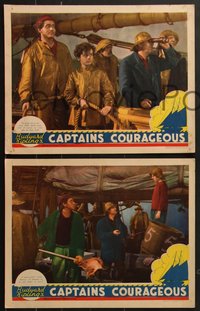 7f0861 CAPTAINS COURAGEOUS 3 LCs 1937 great images of Spencer Tracy, Freddie Bartholomew, classic!