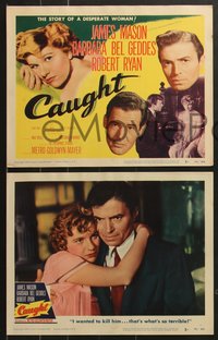 7f0685 CAUGHT 8 LCs 1949 James Mason in his 1st U.S. movie, Barbara Bel Geddes & Robert Ryan!