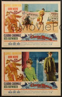 7f0688 CIRCUS WORLD 8 LCs 1965 great images of big John Wayne, Claudia Cardinale, Rita Hayworth!