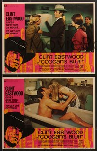 7f0696 COOGAN'S BLUFF 8 LCs 1968 cowboy Clint Eastwood in New York City, directed by Don Siegel!