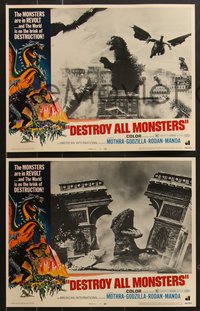 7f0702 DESTROY ALL MONSTERS 8 LCs 1969 Ishiro Honda's Kaiju Soshingeki, Godzilla, King Ghidrah!