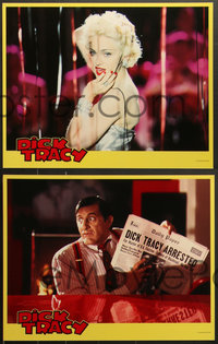 7f0625 DICK TRACY 12 LCs 1990 Warren Beatty, sexiest Madonna, Al Pacino, Roller Coaster Rabbit!