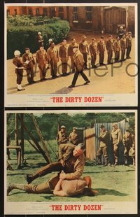 7f0705 DIRTY DOZEN 8 LCs 1967 Ernest Borgnine, Brown, Lee Marvin, Cassavetes, Aldrich WWII classic!