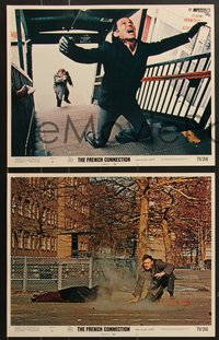 7f0717 FRENCH CONNECTION 8 LCs 1971 William Friedkin, Gene Hackman, Roy Scheider, Marcel Bozzuffi!