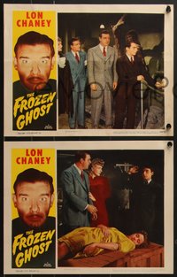 7f0863 FROZEN GHOST 3 LCs R1954 Lon Chaney Jr, Ankers, Verdugo, he will turn your blood to ice!