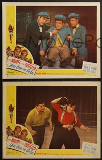 7f0849 HERE COME THE CO-EDS 5 LCs R1950 Bud Abbott & Lou Costello are loose in a girls' school!