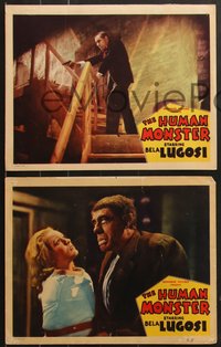 7f0850 HUMAN MONSTER 5 LCs 1939 Bela Lugosi & disfigured Wilfred Walter, Edgar Wallace!