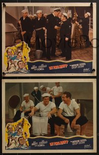 7f0851 IN THE NAVY 5 LCs R1948 Bud Abbott & Lou Costello as WWII sailors, gorgeous Claire Dodd!