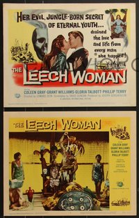 7f0737 LEECH WOMAN 8 LCs 1960 deadly female vampire drained love & life from every man she trapped!