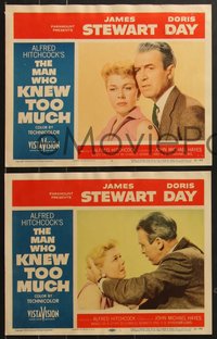 7f0746 MAN WHO KNEW TOO MUCH 8 LCs 1956 James Stewart & Doris Day, Alfred Hitchcock classic!