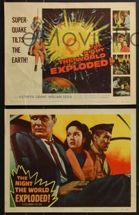 7f0757 NIGHT THE WORLD EXPLODED 8 LCs 1957 a super-quake tilts the Earth & nature goes mad!