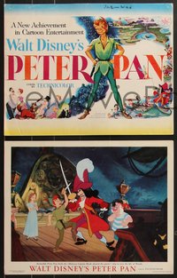 7f0767 PETER PAN 8 LCs 1953 Walt Disney animated cartoon fantasy classic, great images!