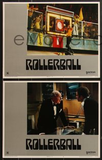 7f0783 ROLLERBALL 8 LCs 1975 John Houseman, James Caan, Maud Adams & most dangerous sci-fi game!