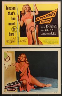 7f0793 SCREAMING MIMI 8 LCs 1958 best full-length close up of sexy blonde Anita Ekberg!