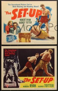 7f0795 SET-UP 8 LCs 1949 great images of boxer Robert Ryan fighting in the ring, Robert Wise!