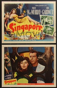 7f0801 SINGAPORE 8 LCs 1947 great images of sexy Ava Gardner, Fred MacMurray & Thomas Gomez!