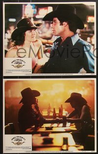 7f0827 URBAN COWBOY 8 LCs 1980 great images of John Travolta with cowboy hat & Debra Winger!