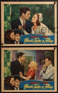 7f0874 YOUTH TAKES A FLING 3 LCs 1938 Joel McCrea, Andrea Leeds, Dorothea Kent & Frank Jenks!