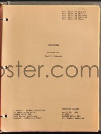 7f0355 DILLINGER revised shooting draft script 1990 production designer's personal example!