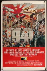 7g0251 1941 style D 1sh 1979 Steven Spielberg, art of John Belushi, Dan Aykroyd & cast by McMacken!