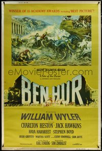 7g0016 BEN-HUR style Z 40x60 1960 Charlton Heston, William Wyler, Joseph Smith art, ultra rare!