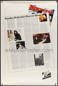 7g0021 SHINING 40x60 1980 Stanley Kubrick's Horror Show highlighted in Newsweek Magazine!