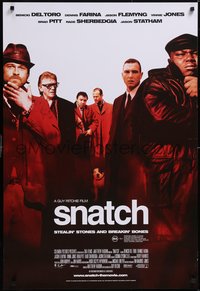 7g0123 SNATCH Aust 1sh 2000 Brad Pitt, Statham, Benicio Del Toro, stealin' is hazardous, ultra rare!