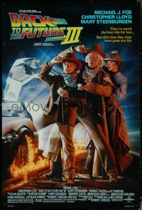 7g0266 BACK TO THE FUTURE III DS 1sh 1990 Michael J. Fox, Chris Lloyd, Drew Struzan art!