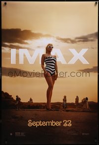 7g0267 BARBIE IMAX teaser DS 1sh 2023 wild image of sexy giant Margot Robbie in title role, rare!