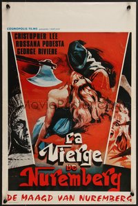 7g0786 HORROR CASTLE Belgian R1960s La Vergine di Norimberga, Christopher Lee, ultra rare!