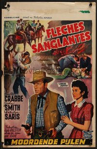 7g0788 LAWLESS EIGHTIES Belgian 1959 Buster Crabbe, Marilyn Saris, cool different western art, rare!