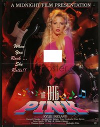 7g0740 BIG PINK 17x22 video poster 1995 when sexy Kylie Ireland rocks, you roll, ultra rare!