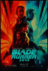 7g0283 BLADE RUNNER 2049 teaser DS 1sh 2017 great montage image with Harrison Ford & Ryan Gosling!