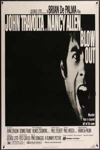 7g0285 BLOW OUT 1sh 1981 John Travolta, Brian De Palma, Allen, murder has a sound all of its own!