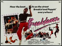 7g0086 BREAKIN' British quad 1984 break-dancing Shabba-doo dances, rock it to lock it, rare!