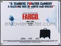 7g0090 FARGO DS British quad 1996 Coen Brothers murder thriller, small town, big crime!