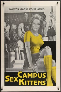 7g0107 CAMPUS SEX KITTENS Canadian 1sh 1983 sexy images, they'll blow your mind, ultra-rare!