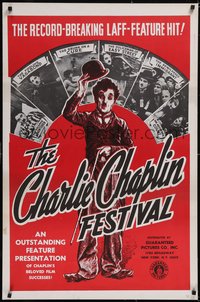 7g0296 CHARLIE CHAPLIN FESTIVAL 1sh R1960s comedy shorts, everybody thought he was a tramp!