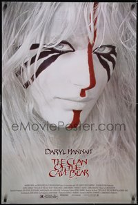 7g0299 CLAN OF THE CAVE BEAR 1sh 1986 fantastic close-up image of Daryl Hannah in tribal make up!