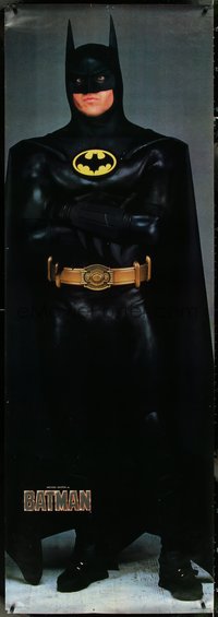 7g0049 BATMAN 26x76 commercial poster 1989 great full-length image of Michael Keaton, ultra rare!