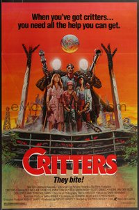 7g0302 CRITTERS 1sh 1986 great completely different art of cast & monsters by Ken Barr!