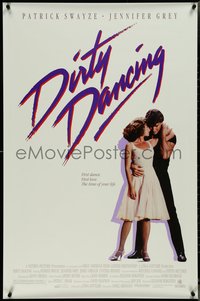 7g0317 DIRTY DANCING 1sh 1987 great classic image of Patrick Swayze & Jennifer Grey dancing!