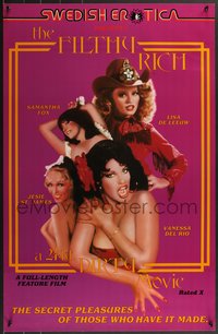 7g0334 FILTHY RICH 24x37 1sh 1980 x-rated, sexy images of Vanessa Del Rio, Samantha Fox & cast!