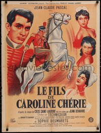 7g0116 SON OF DEAR CAROLINE French 24x32 1955 Brigitte Bardot, Pascal & cast, ultra rare!