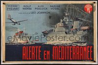 7g0742 S.O.S. MEDITERRANEAN French 16x24 1938 Leon Joannon's Alerte en Mediterrane, ultra rare!