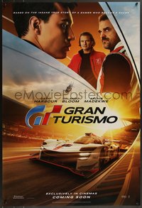 7g0354 GRAN TURISMO int'l teaser DS 1sh 2023 gamer to racer, story of impossible dream, ultra rare!